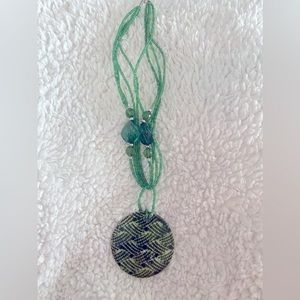 Green hand crafted Necklace